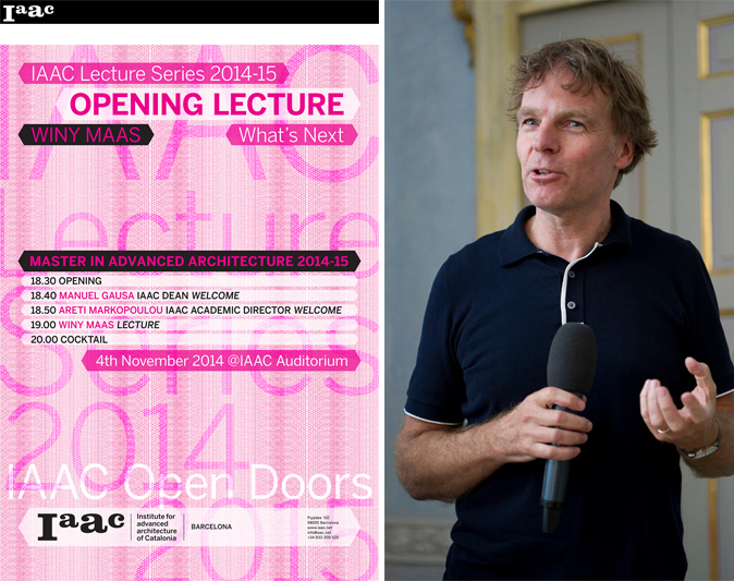 Winy Maas opening lecture at "Institute for Advanced Architecture of Catalonia", Spain