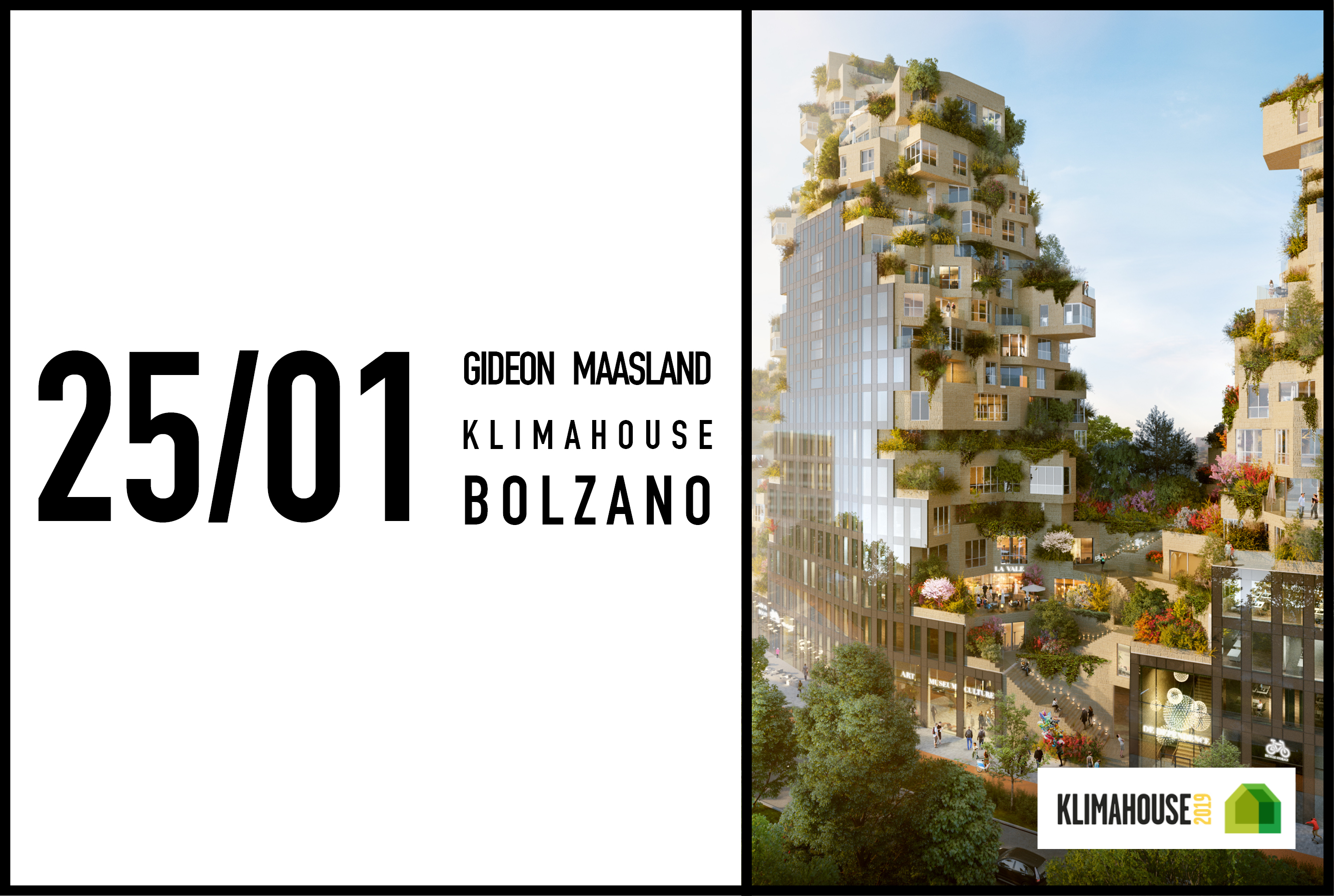 Gideon Maasland speaking at Klimahouse 2019