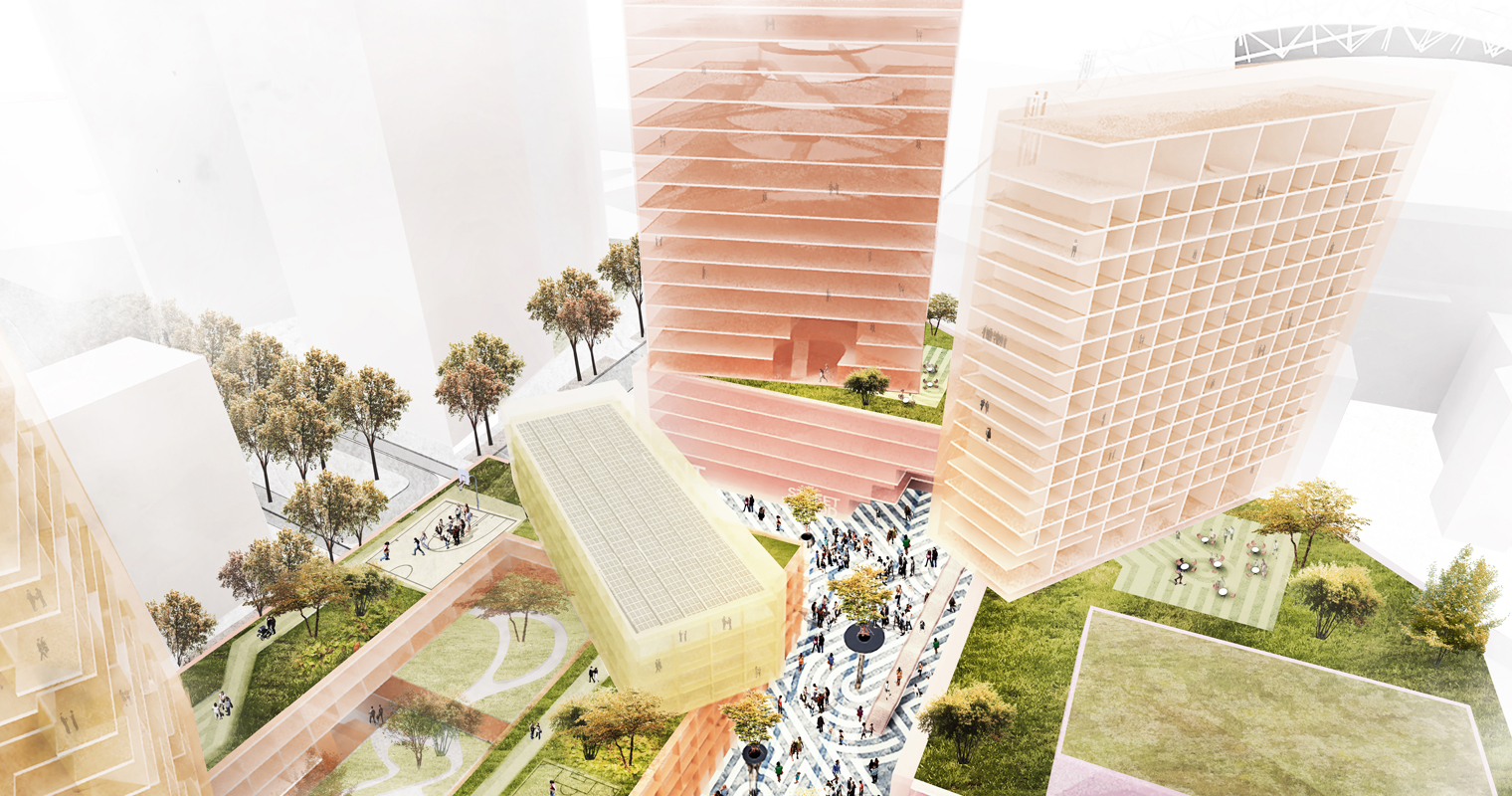 MVRDV designs Urban Interactive District situated next to the Johan Cruijff ArenA in Amsterdam