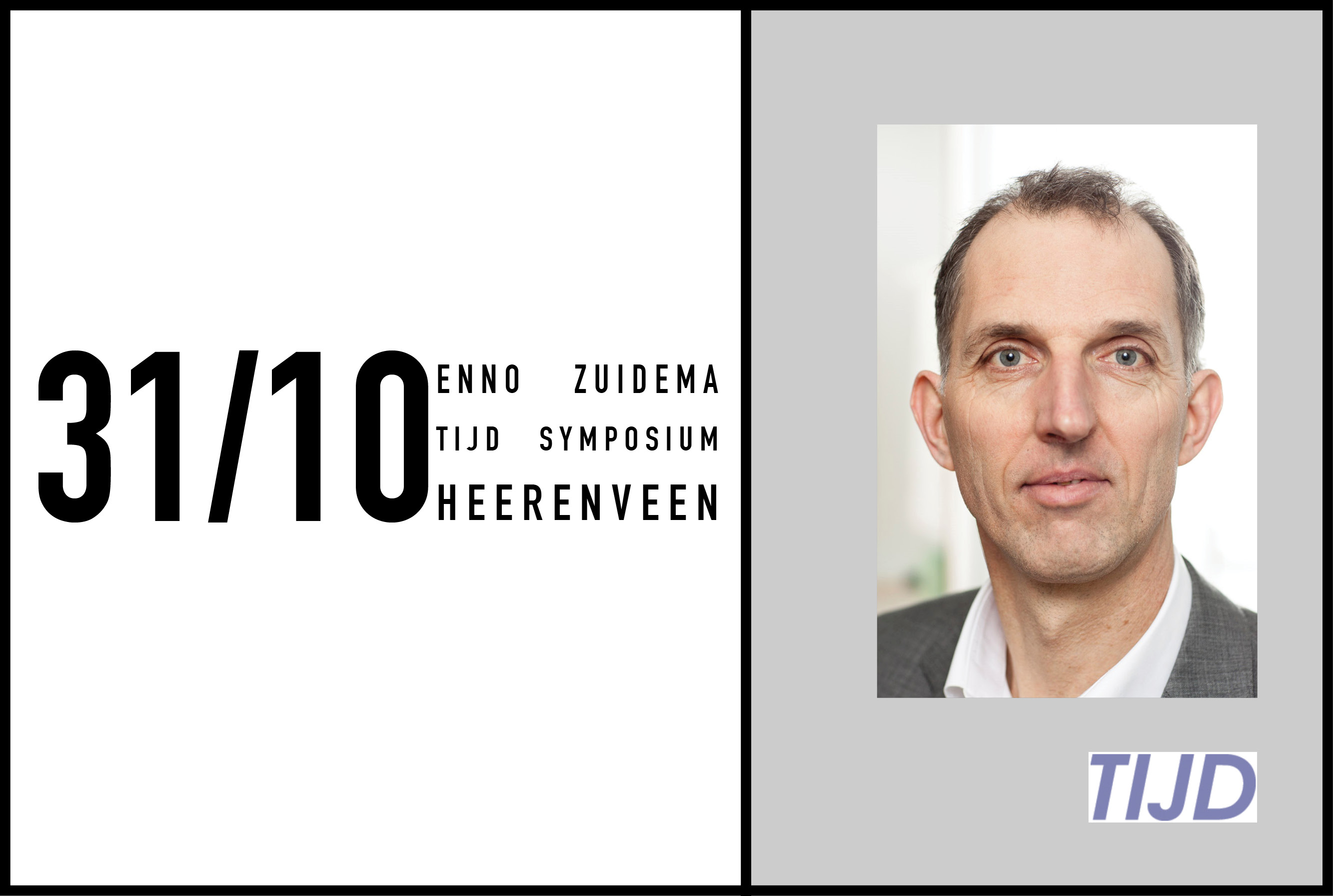 Enno Zuidema speaking at Tijd Symposium